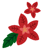 Christmas Flower Sticker