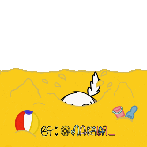 Dog Beach Sticker by makala9_