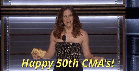 Jennifer Garner Happy 50Th Cmas GIF by CMA Awards