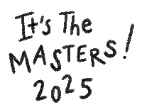 The Masters Golf Sticker by Catharina Stewart