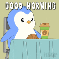 Croissant Good Morning GIF by Pudgy Penguins