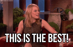 Excited Emma Stone GIF