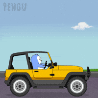 Travel Driving GIF by Pudgy Penguins