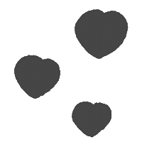 Heart ブラック Sticker