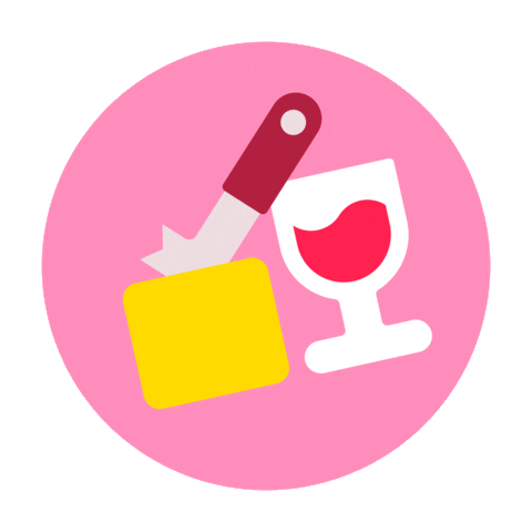 timothyjphunt art illustration wine cheese Sticker