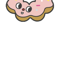 Donut Pondering Sticker by Japan Centre