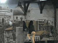 Woman Hiding GIF
