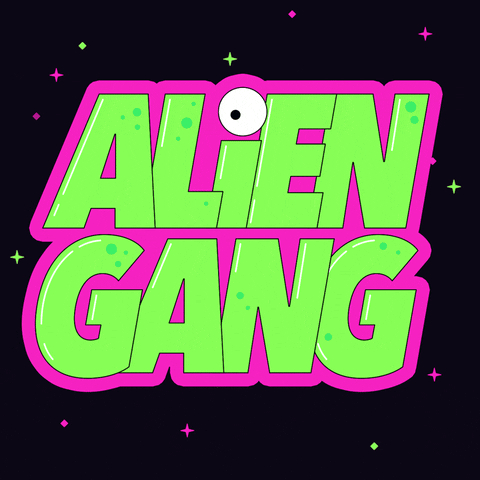 foxfamnft giphyupload space alien gang GIF