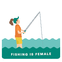 takemefishing fishing women empowerment lake life fishing life Sticker