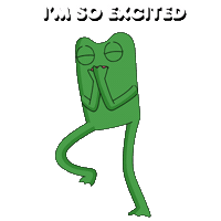 Im So Excited Sticker by fwogs
