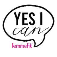 Femmefitstudio yes gym motivation cheer Sticker