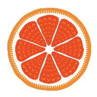 Orange Sparkling Sticker by Nix & Kix