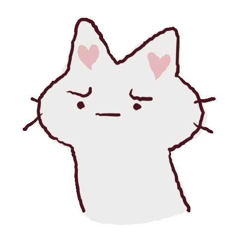 chewzyart giphyupload love cats couple Sticker