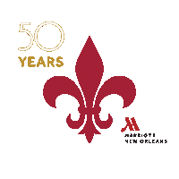 MSYLA marriott neworleans 50th anniversary fleur de lis Sticker