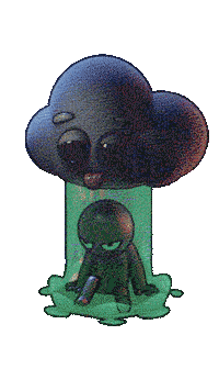 sad glitch rain triste lluvia Sticker