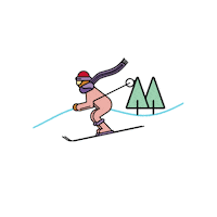Skiing Skier Sticker by Sydney, Australia