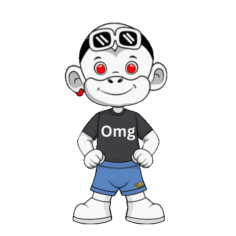 White Monkey Omg Sticker by Zhot