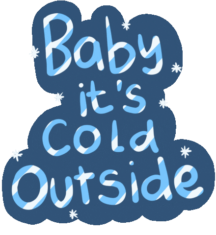 Baby Its Cold Outside Christmas Sticker by Demic