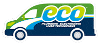 ecoplumbers driving truck eco ford Sticker