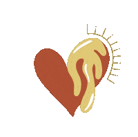 Doodlemelz love heart red like Sticker