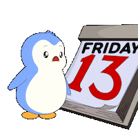 Friday The 13Th Penguin Sticker by Pudgy Penguins
