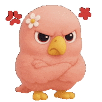 Angry Cute Bird Sticker