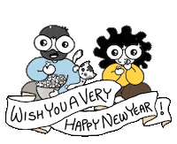 New Year Popcorn Sticker by mydoodlesateme