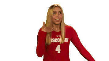 Nervous Wisconsin Volleyball Sticker by Wisconsin Badgers
