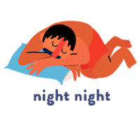 Tired Good Night Sticker by Rory