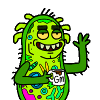 Good Morning Hello Sticker by herbertonic