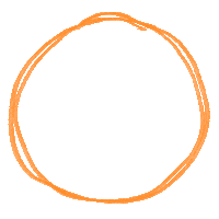 Orange Doodle Sticker