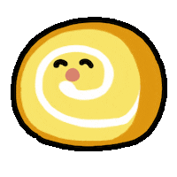 Hungry Roll Cake Sticker by kupaberu