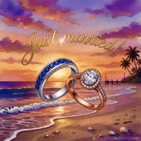 Just Married News Flash GIF by TresorsDuMonde.ca