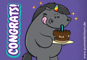 Birthday Cake GIF by Pummeleinhorn