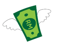 Money Fly Sticker by Rakuten Trade