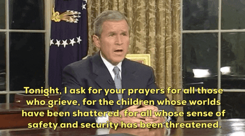 giphyupload giphynewsarchives never forget september 11 george w bush GIF