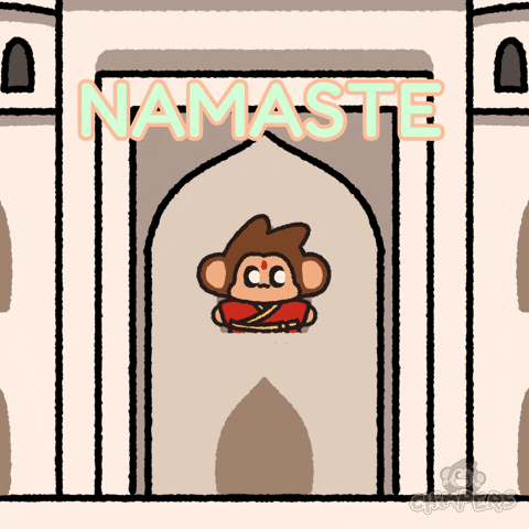 Taj Mahal Hello GIF by Chimpers