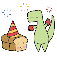 celebrate happy birthday Sticker by Loof and Timmy