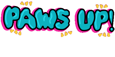 Jupiter Paws Up Sticker by Sam