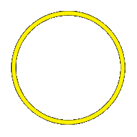 elanett circle yellow circle Sticker