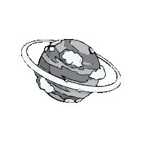 kreetserbia space moon planet ring Sticker