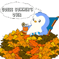 Fall Think Sticker by Pudgy Penguins