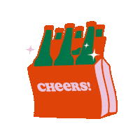 DoozyPress beer cheers weekend drinks Sticker