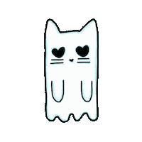 Happy Ghost Cat Sticker