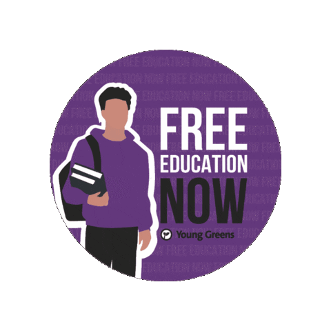 YoungGreens giphygifmaker green party young greens free education Sticker