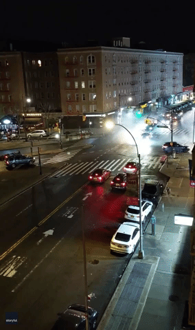 Driver Doing Donuts Halts Traffic in New York