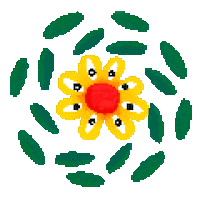 Pixel Flower Sticker by VJ Suave