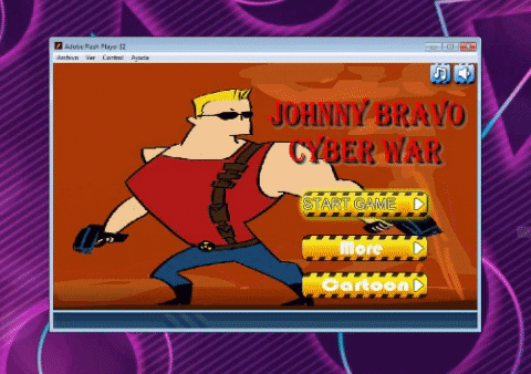 downloadhoy giphygifmaker descargar juego jhonny bravo cyber war GIF