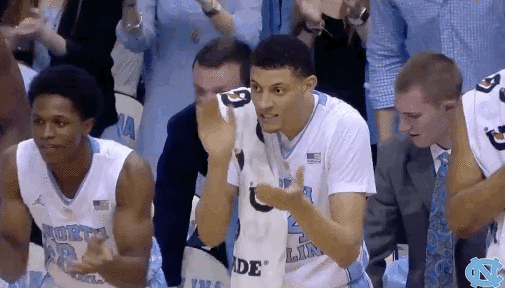 College Basketball Clap GIF by UNC Tar Heels