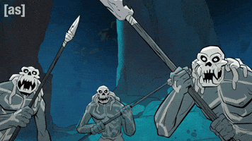 Cheer Skeleton GIF by Adult Swim
